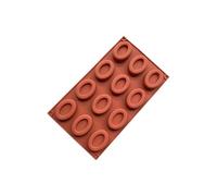 Molde de silicona ovalado, multipurpose Baking Molds, Food and Soap Molds for Chocolate, Cake, Fondant, Candy, Non Stick, Flexible Silicone Material Perfect for Multiple Use, 29 x 17 x 1,7 cm
