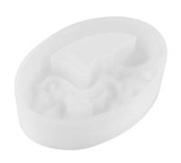 Molde de Silicona Ovalado para Macetas de Terraza, Manualidades DIY | Resina Epoxi y Decoración de Mesa, Blanco, Fácil de Lavar, Uso Seguro, Diseño Creativo