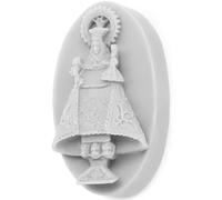 Molde de Silicona Ovalado Virgen de Covadonga para Jabones y Manualidades 7,6x4,6x3,2 cm | Resistente y Flexible | Fácil de Usar con Esencias y Colorantes. Crea Jabones Espectaculares
