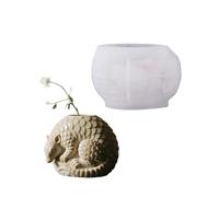 Molde de silicona Pangolin multiusos para la fabricación de macetas en miniatura, organizadores de resina y cemento decoración del hogar molde de silicona pangolina