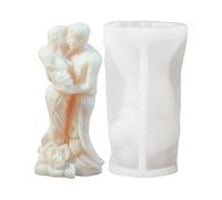 Molde de silicona para amantes de la resina, amantes de la resina, moldes de silicona para velas 3D Amantes | Abrazos pareja vela forma de silicona para hacer cales cale