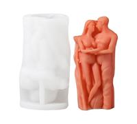 Molde de silicona para amantes de la resina, amantes de la resina, moldes de silicona para velas 3D Amantes | Abrazos pareja vela forma de silicona para hacer cales cale