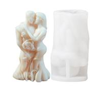 Molde de silicona para amantes de la resina, amantes de la resina, moldes de silicona para velas 3D Amantes | Abrazos pareja vela forma de silicona para hacer cales cale