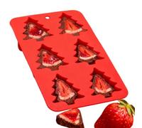 Molde de silicona para árbol de Navidad, antiadherente, de alimenticio, moldes de silicona, 6 cavidades, para pastelería, chocolate, glaseado, espuma, postres de