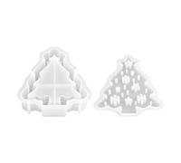 Molde de silicona para árbol de Navidad, diseño de estrellas de copos de nieve