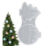 Molde de Silicona para Árbol de Navidad - Molde para Fundir con Forma de Árbol de Navidad | Reutilizable de Silicona Elástica con 2 Cavidades para Fondant Chocolate Jabón Pasteles
