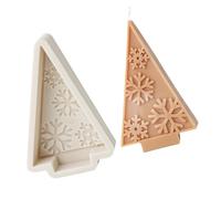 Molde de silicona para árbol de Navidad para hacer velas, diseño flexible reutilizable, manualidades de vacaciones, decoraciones hechas a mano para el hogar, suministros de aromaterapia festiva