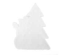 Molde de silicona para árbol de Navidad y muñeco de nieve, decoración DIY, 20 x 16 cm
