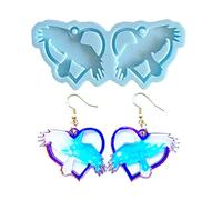 Molde de silicona para aretes de la serie del día de San Valentín, diseño de ángel del amor, para fundición de resina, joyería, manualidades, moldes para hacer joyas de fundición de resina