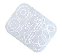 Molde de Silicona para Arettes,Plantilla Para Manualidades De Pascua DIY - Diseño de, Flor, Conejo y Huevo en Silicona Para Hacer Pendientes | Para Mujeres Hombres Niñas Colegio Y Hogar Familiar