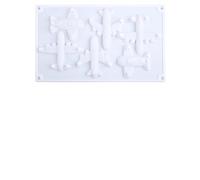 Molde de silicona para aviones de 5 cavidades, fondant, mousse, pastel, chocolate, decoración de azúcar, herramienta de horneado, moldes para hornear corazones