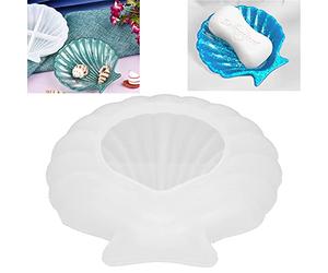 Molde de silicona para bandeja de almacenamiento de joyería, diseño concha marina, herramienta manual para bricolaje y creación de organizadores de bisutería