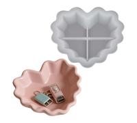 Molde de silicona para bandeja de corazón, molde para plato de amor, molde de de almacenamiento de corazón, para pendientes, collares, lápiz labial, , bricolaje, San Valentín, decoración