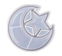 Molde de silicona para bandeja de estrellas, caja de almacenamiento de joyas de estrella fundida, placa de almacenamiento de silicona para manualidades, kit de moldes de resina, cenicero