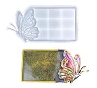 Molde de silicona para bandejas de resina en forma de mariposa, elegante decoración del hogar, molde para entusiastas de las manualidades, forma única de mariposa