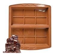 Molde de silicona para barras de chocolate, 2 compartimentos, apto para alimentos, antiadherente, resistentes al calor, para hornear aperitivos rellenos, postres, barritas energéticas de proteínas