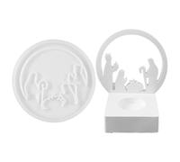 Molde de silicona para belén - Fundición para las vacaciones, molde artesanal antiadherente, forma decorativa de resina, forma artística de yeso | Guía detallada para la creación de resina