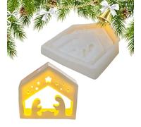 Molde de silicona para belén, silicona de , de Jesús de Navidad, molde de adviento, molde de resina reutilizable para jabón, para manualidades, regalo hecho a mano, cumpleaños, año