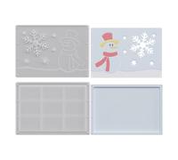 Molde De Silicona Para Billetes Navideños - 2 Piezas Plantillas para Manualidades,Molde para Billetes de Navideño con Calcetín Muñeco de Nieve y Copo de Nieve | Para Decoración del Hogar en Fiestas de