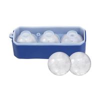 Molde de silicona para bolas de hielo, fácil de liberar, redondo, para congelador, para cócteles, vino, café, jugo, leche, agua, hogar, nevera, bar, restaurante, camping