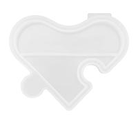 Molde de silicona para bricolaje, plato en forma de corazón, caja de almacenamiento, caja de para joyería, molde artesanal de resina para entusiastas del bricolaje y amantes de