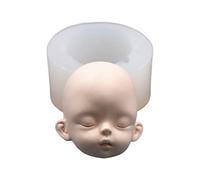 Molde de silicona para cabeza humana, moldes para cara de fondant 3D, modelo de cabeza de muñeca, molde para hacer pasteles, arcilla, resina, vela, jabón, moldes para bricolaje, arte, arcilla, cara,