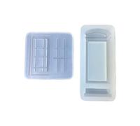 Molde de silicona para cabina telefónica que se puede abrir para hacer joyas, decoración del hogar, para manualidades, joyas, abalorios, moldes para quiosco telefónico sin esfuerzo