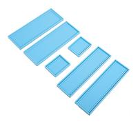 Molde de Silicona para Caja de Dominó, Bricolaje Creativo Azul | Desmolde Fácil, Diseño Encajable, Piezas Independientes, para Aficionados al Dominó y Manualidades