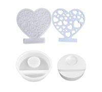 Molde de silicona para candelabros con forma de corazón, base decorativa de fácil liberación para decoración del hogar, decoración de corazón