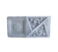 Molde de silicona para candelabros en forma de pirámide, fácil de desmoldar, decoración de boda, adorno de yeso, decoración única para el hogar