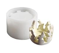 Molde de silicona para candelabros - Molde de silicona para portavelas de té, molde redondo de silicona para fundición de Pascua | Molde de fácil liberación, estuche de vela reutilizable para