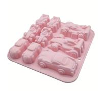 Molde de silicona para carreras de 9 cavidades, 1 , molde de silicona para gelatina, chocolate y pudín, molde de silicona , moldes para coches en varios tamaños