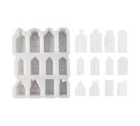 Molde de silicona para casa 12 Cav Reutilizable Yeso Velas Resina