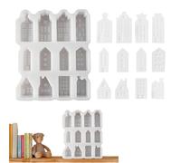 Molde de silicona para casa, molde de yeso para casa, 12 capas, molde de silicona para decoración del hogar, decoración de yeso, decoración de velas, resina epoxi fundida