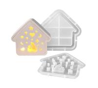Molde de Silicona para Casita | Molde De Casa De Gato - Herramienta Creativa Para Manualidades De Escritorio Aula Sala Navidad Halloween Guardería Jardín Escuela