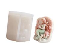 Molde de silicona para cera de doncella, molde artesanal con tema marino de coral 3D, 6, 8 x 3, 6 x 7, 5 cm, para decoración hecha a mano de yeso de resina y arte en estantes, molde