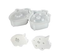 Molde de silicona para cerdo con tréboles, decoración de atmósfera, herramienta de joyería