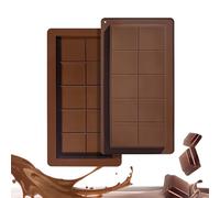Molde de Silicona para Chocolate, 2 Piezas Reutilizables Moldes con 10 Cavidades Antiadherentes Sin BPA para Barras de Chocolate, Bombones, Pralinés Ideal para Helado, Pastel y Dulces (Estilo Dubai)