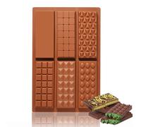 Molde de silicona para chocolate, 6 cavidades Dubai, molde de chocolate profundo, sin BPA, molde de silicona antiadherente, chocolate creativo para hacer chocolate Dubai, caramelos, cubitos de hielo