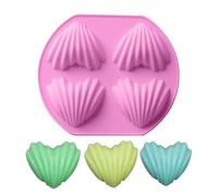 Molde de silicona para chocolate con forma de corazón y 4 cavidades de amor, molde de silicona para tartas, hecho a mano, silicona de alimenticio
