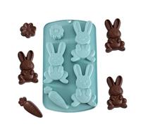 Molde de silicona para chocolate - Herramienta de fácil desmoldeo para manualidades,Moldes para Vela de Conejo | Usos: cupcakes, fudge, caramelos, gelatinas, pastelería, hielo, jabón y decoración de p
