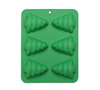 Molde de silicona para chocolate navideño con 6 cavidades para hornear - para galletas caseras DIY | para amantes de los dulces decoradores de tartas pasteleras principiantes de cocina