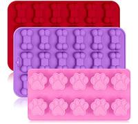 Molde de Silicona para Chocolate, Pata de Perro Cachorro y Moldes de Silicona para Huesos, Molde para Galletas para Dulces de Chocolate, Gelatina, Cubitos de Hielo, Golosinas para