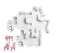 Molde de silicona para ciervos, moldes de resina para alces, molde de fundición de resina epoxi de ciervo, alces diseño Navidad ciervo alce silicona goma pasta molde pastel que decora las