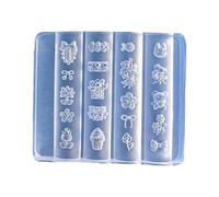 Molde de silicona para clavos, molde de tallado epoxi de cristal, moldes elegantes para adornos, herramientas de fabricación de joyas de silicona, dije decorativo para uñas