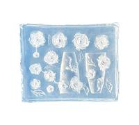 Molde de silicona para clavos, molde de tallado epoxi de cristal, moldes elegantes para adornos, herramientas de fabricación de joyas de silicona, dije decorativo para uñas