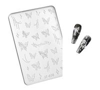 Molde de silicona para clavos, molde de tallado epoxi de cristal, moldes elegantes para adornos, herramientas de fabricación de joyas de silicona, accesorio de uñas de moda