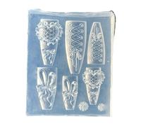 Molde de silicona para clavos, molde de tallado epoxi de cristal, moldes elegantes para adornos, herramientas de fabricación de joyas de silicona, dije decorativo para uñas