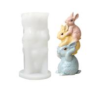 Molde de Silicona para Conejo de Pascua - Molde De Vela De Pascua En Silicona 3D - Para Hacer Velas - Para Entusiastas De Artesanía De Yeso Profesores De Arte Organizadores De