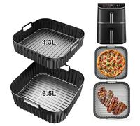 Molde de Silicona para Cosori Turbo Tower/Pro/Smart para Freidora de Aire Caliente Accesorio, Accesorio para Freidora de Aire Caliente Doble Pila para Cosori DC111, DC112 y DC113S (6,5 l y 4,3 l)